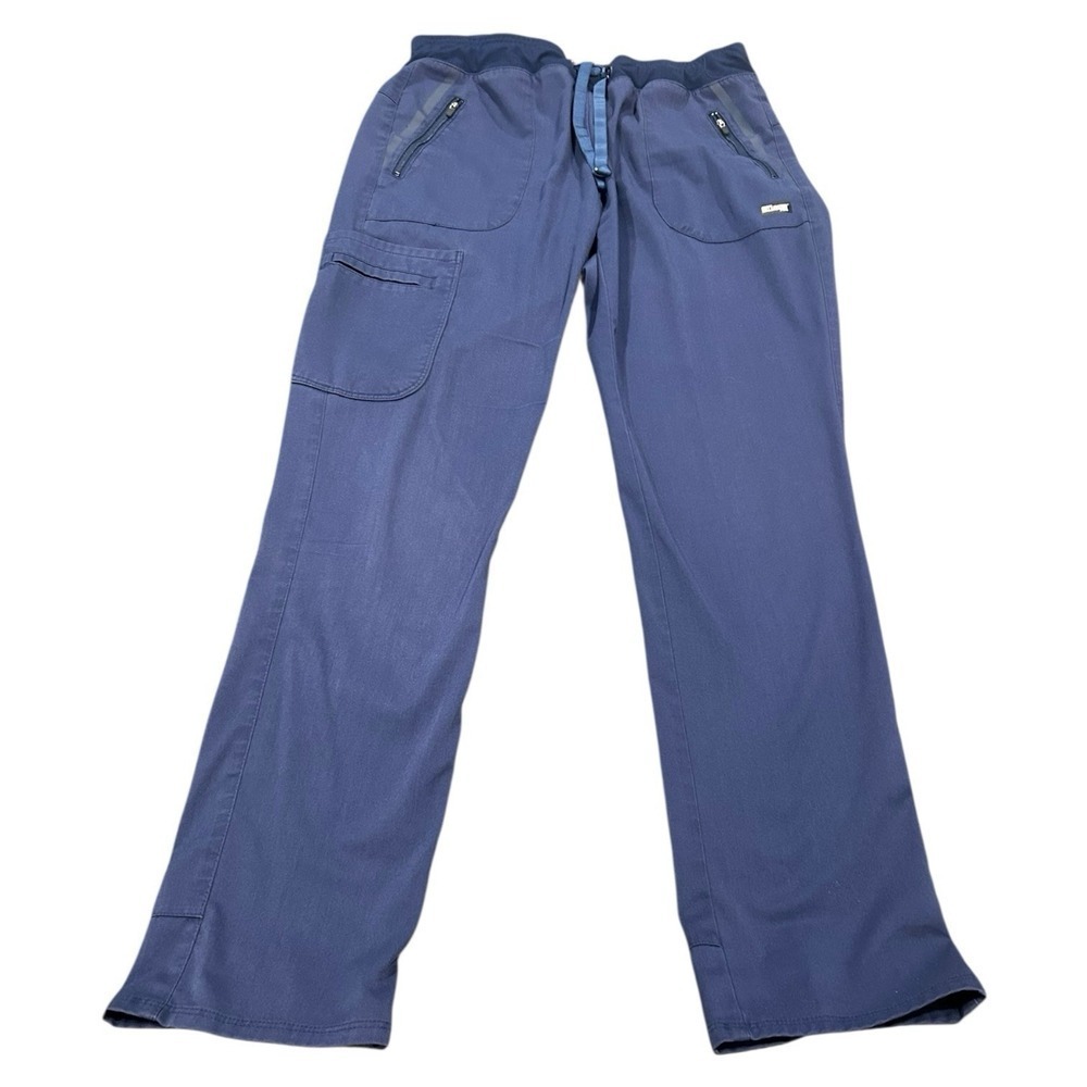 Grey’s Anatomy by Barco Women’s Large Tall Blue Scrub Pants Cargo Drawstring